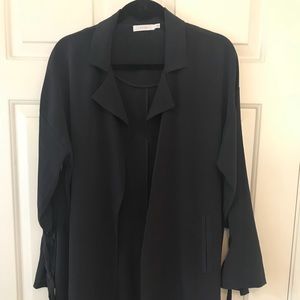 Lush black duster jacket